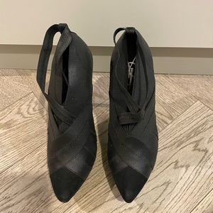 YSL Yves Saint Laurent Shoe Platform Bandage Suede Shootie